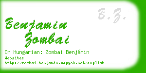 benjamin zombai business card